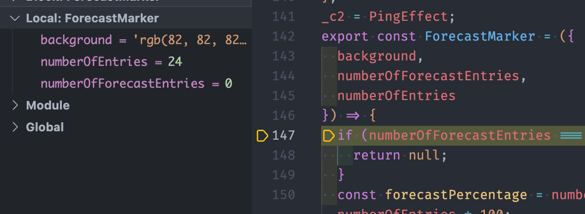 Example of client-side breakpoint